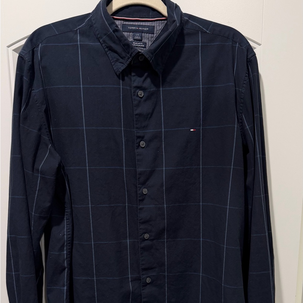 Tommy Hilfiger Dark Blue Grid Shirt